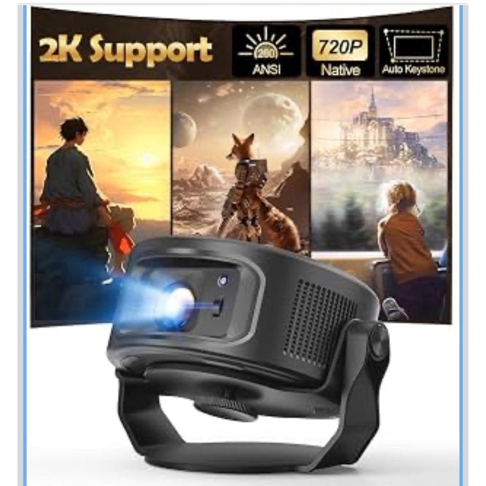 MAGCUBIC HY300 GTV Smart Projector 720P 1080P 2K Support WiFi5 BT5.0 HDMI Black